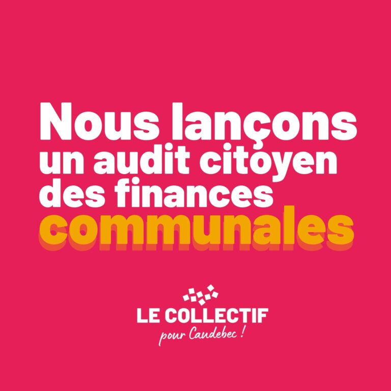 Nous lançons un audit citoyen des finances de la commune !