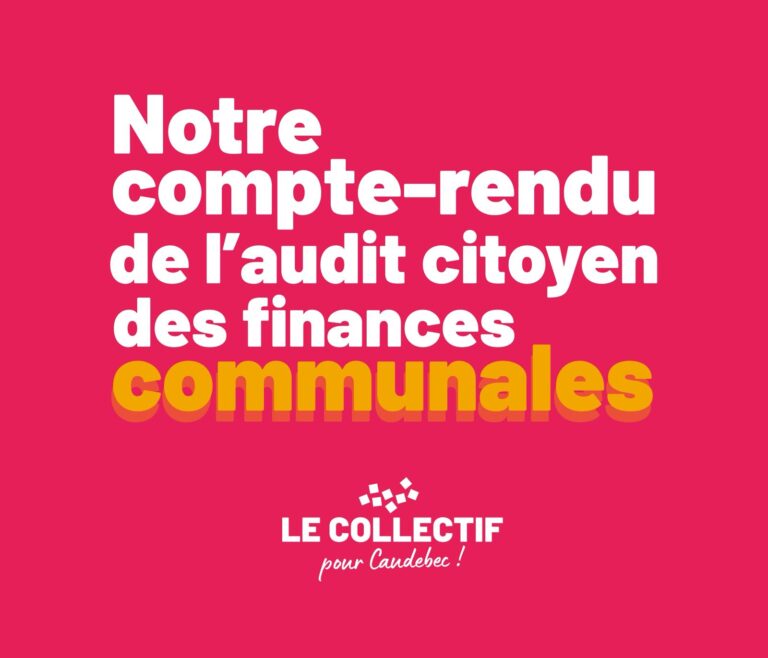 Compte rendu de l'audit citoyen des finances communales de Caudebec-lès-Elbeuf