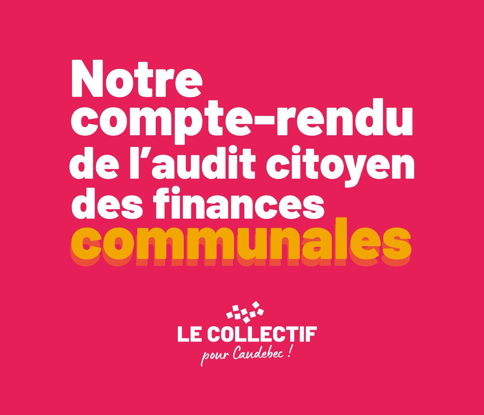 Compte rendu de l'audit citoyen des finances communales de Caudebec-lès-Elbeuf